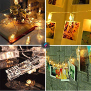 Home 16 LED Photo Clip String Lights for Hanging Photos Cards