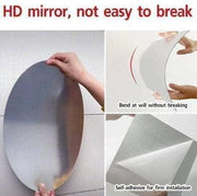 WallDaddy Oval Shape Plastic Mirror For Wall Size (20x30)Cm Flexible Mirror CurveRectangle