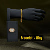 Pack Of 2 Golden Chain With Golden Bracelet And Diamond Ring + Free Digital Watch Combo