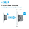 Livolo Luxury Wall Touch Sensor Switch,EU Standard 1Gang 1Way Light Switch,Crystal Glass 220-250,C701-1/2/5